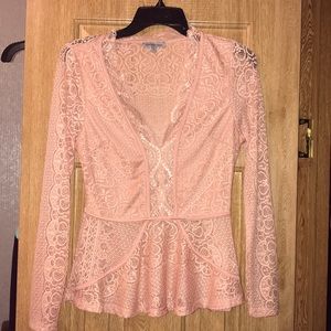 Long sleeve lace top